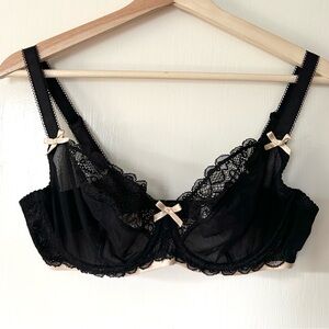 NEW Curvy‎ Kate Ellace Balconette Bra Black/Nude 34E Lace Underwire